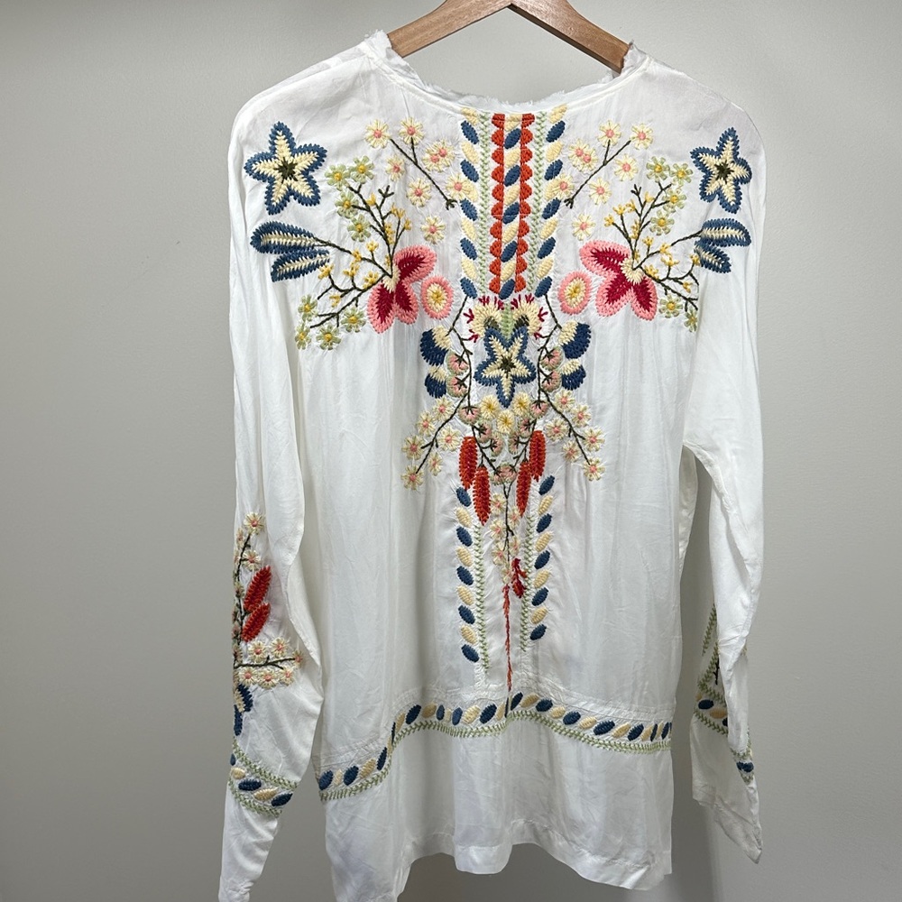 Rare Johnny Was Biya Embroidered Blouse - Picture 8 of 13